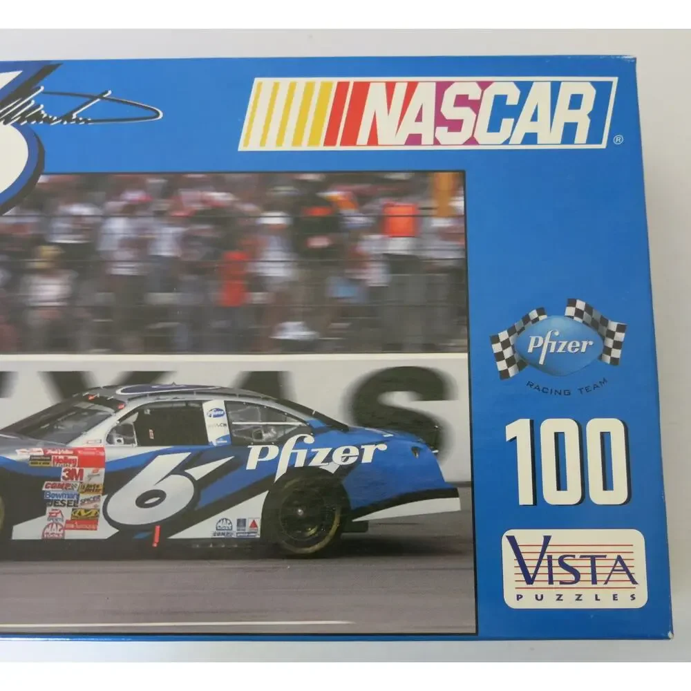 NASCAR Pfizer Racing Mark Martin #6 NEW Puzzle 100 Pieces Vintage 2001 Toy Game